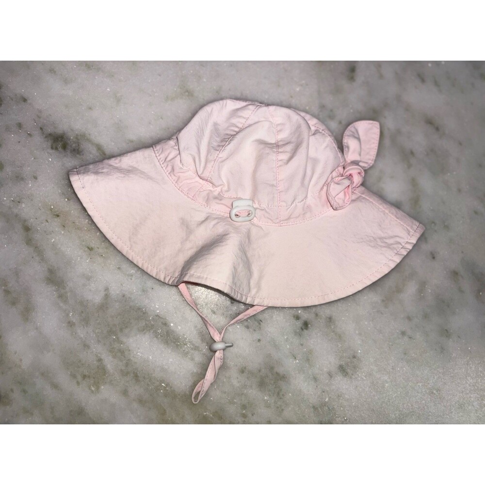 Pink Baby Toddler Adjustable Sun Hat Drawstring Beach Summer Water